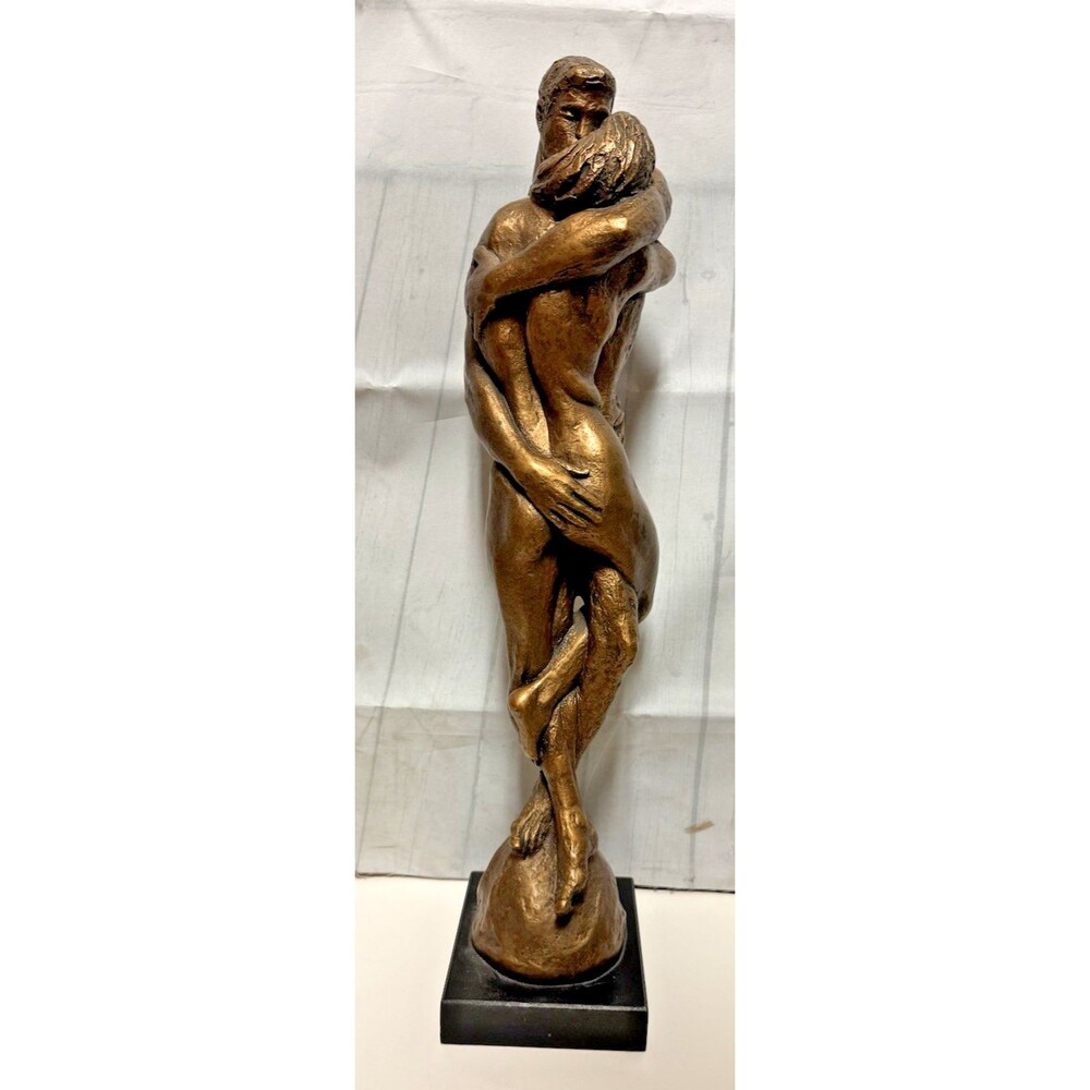 Vintage Original Austin Body and Soul Nude Lovers Statue Sculpture J. Cox 1970